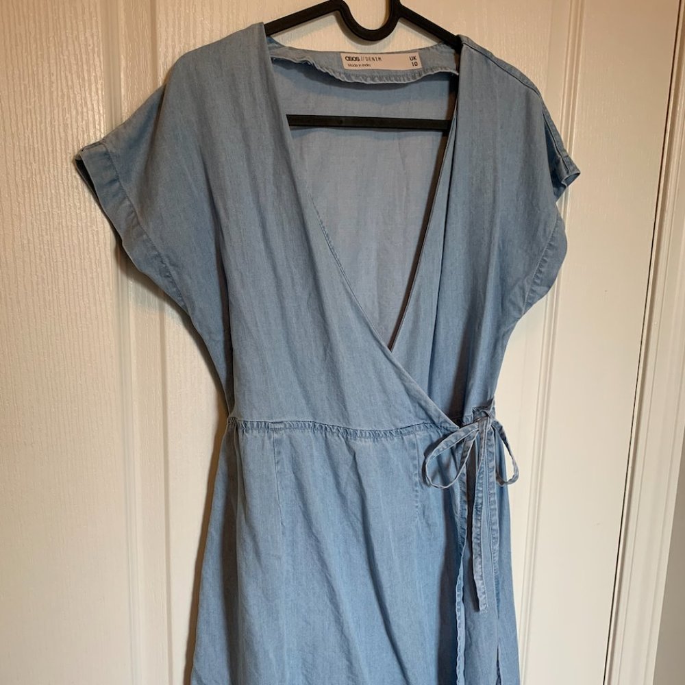 Asos Denim Wrap Dress
